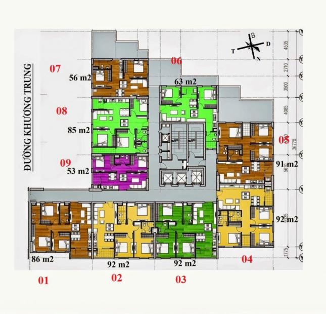 Bán cắt lỗ chung cư 283 Khương Trung căn 08, diện tích 85m2, giá 21tr/m2, LH: 0123.412.5011