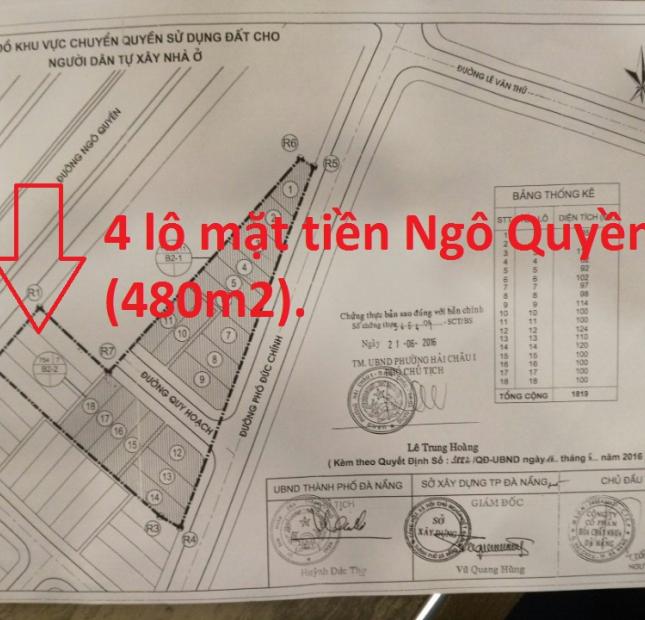 Qũy đất 496m2 mặt tiền đường Ngô Quyền, Sơn Trà ngày càng hiếm.