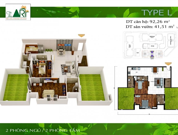 Căn hộ Penthouse - The Art - Gia Hòa Q. 9, giá 2.3 tỷ