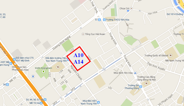 Hiện tại tôi đang có một số CH tòa A14A1, A14A2, A14B1, A14B2 thuộc khu A14 Nam Trung Yên