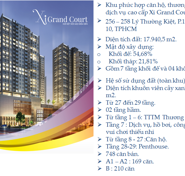 Mở bán block C – Đẹp nhất dự án Xi Grand Court - Quận 10 – LH 0911 63 44 61
