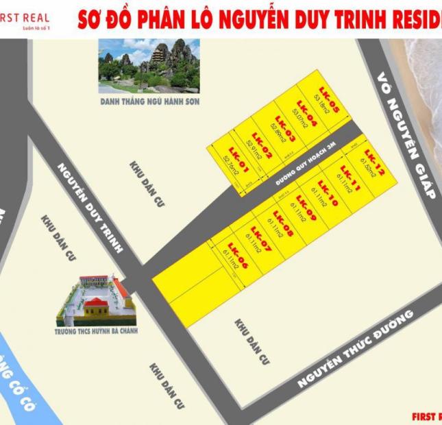 Lô đất nền 2 MT đường Nguyễn Duy Trinh, Ngũ Hành Sơn, Đà Nẵng, phù hợp kinh doanh đầu tư