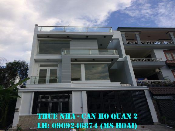 Cho thuê nhà phố An Phú, 6x20m, trệt, 2 lầu, 4PN nhà đẹp Giá 30tr/tháng. LH 0909246874