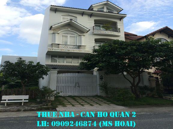 Cho thuê nhà phố đường Trần Não, Bình An, DT 88m2, trệt, 2 lầu, 4PN, giá 21tr/tháng. LH 0909246874 
