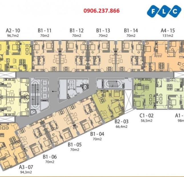Chính chủ cần bán căn 1202, DT 56m2 CC FLC Complex 36 Phạm Hùng, giá bán 24.5tr/m2
