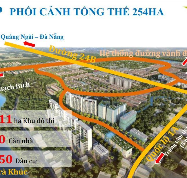 Bán nhà mặt tiền ngay Bùng Binh Sơn Tịnh, thanh toán 320 triệu nhận nhà ngay