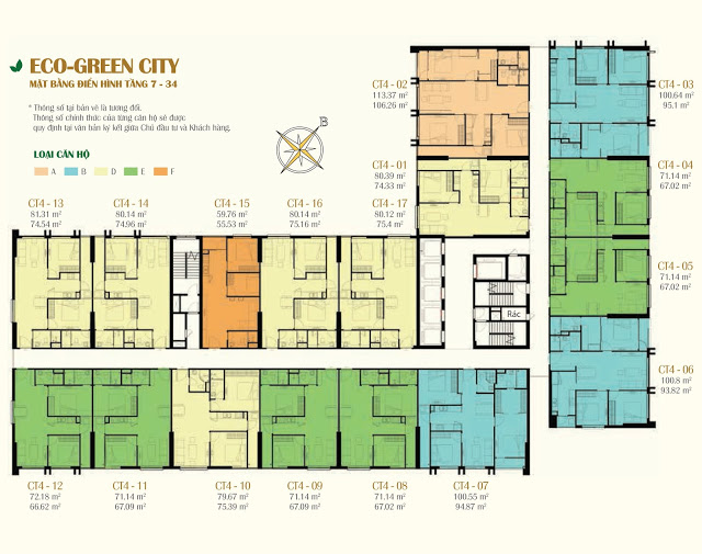 Bán căn 75m2, toà CT4 chung cư Eco Green City tầng trung giá rẻ
