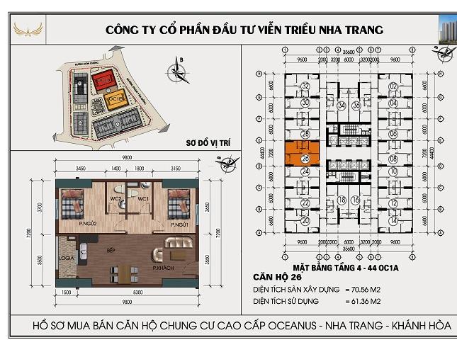 Cần bán căn hộ 26 tại Mường Thanh Viễn Triều, giá cực rẻ. LH: 0979.408.147