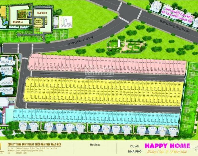 Dự án nhà phố Happy Home, mặt tiền Liên Phường, Bưng Ông Thoàn, Q9, chỉ 2,1 tỷ /căn