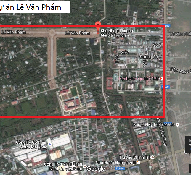 Bán đất nền dự án đường Lê Văn Phẩm, Tp. Mỹ Tho - 7,7 triệu/m2