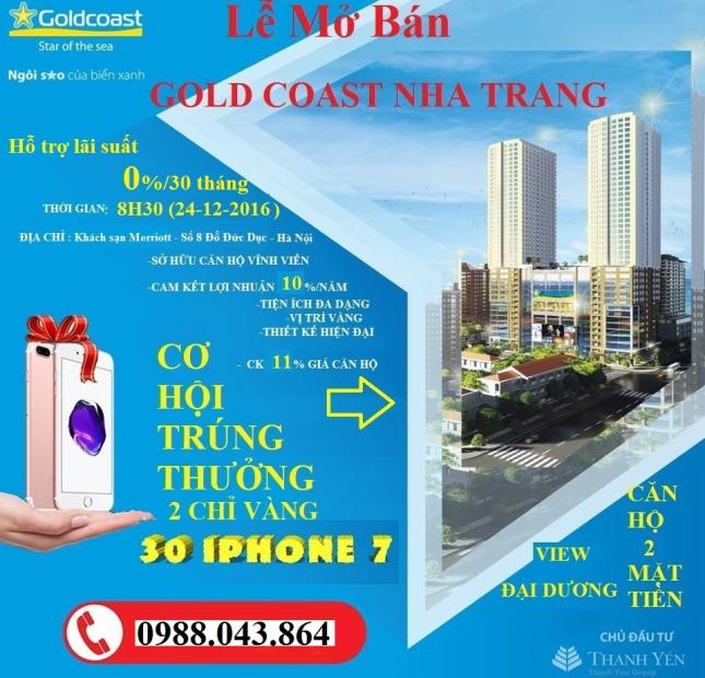 Có ngay Iphone7+ gói nội thất 200 triệu khi mua Gold Coast - condotel sinh lời nhất Nha Trang