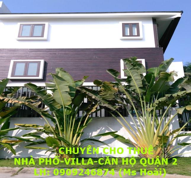 Cho thuê nhà phố phường An Phú, DT 100m2, trệt, 2 lầu, 4PN, giá 23 tr/th. LH 0909246874 (Ms Hoài)