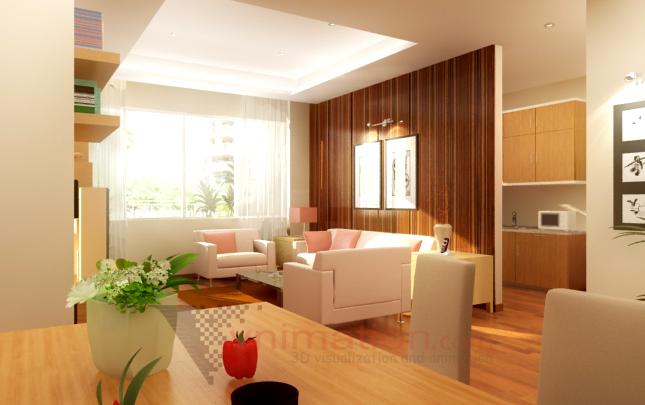 Cho thuê chung cư Hà Đô Park View Dịch vọng 91m2, 2 phòng ngủ, đồ cơ bản giá 15 triệu/th