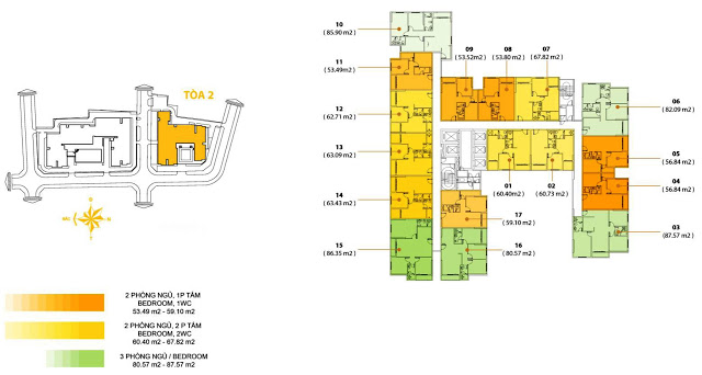 Căn hộ M- One Q. 7, 2 phòng ngủ, tòa T1, view hồ bơi, giá 1.650 tỷ