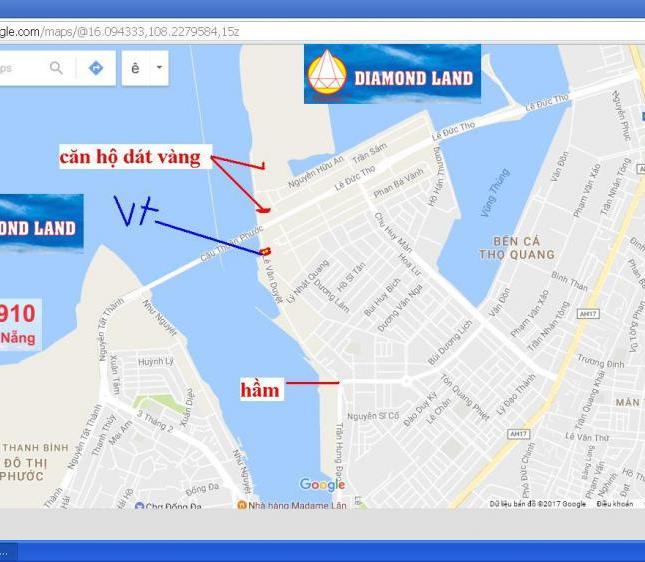 Bán đất đường Lê Văn Duyệt (đường Trần Hưng Đạo nối dài)Đà Nẵng, DT 307m2, view sông Hàn