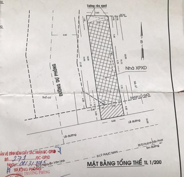 Bán lô đất mặt tiền đường Lý Phục Man, P. Bình Thuận, Q7