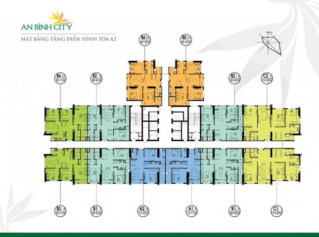 Bán căn hộ chung cư tại dự án An Bình City, Bắc Từ Liêm, Hà Nội, diện tích 85,6m2, giá 26 tr/m2