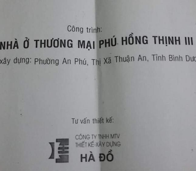 Đất dự án Phú Hồng Thịnh 3 gần vòng xoay An Phú ngay trường Nguyễn Văn Trỗi, An Phú