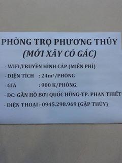 Cho thuê nhà trọ, phòng trọ tại đường Phạm Thị Ngư, Phan Thiết, Bình Thuận