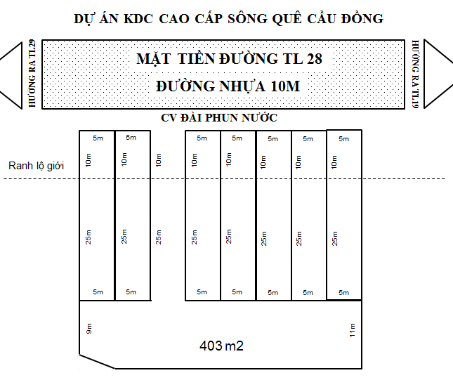 Đất nền mặt tiền KDC cao cấp chợ Cầu Đồng có 7 nền DT 5x35m. LH 0902566885