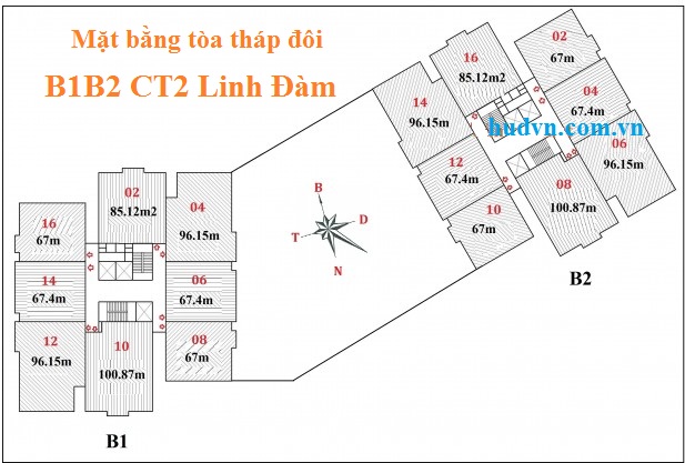 Cần bán căn 2 phòng ngủ, chung cư B1-B2 Tây Nam Linh Đàm sắp bàn giao