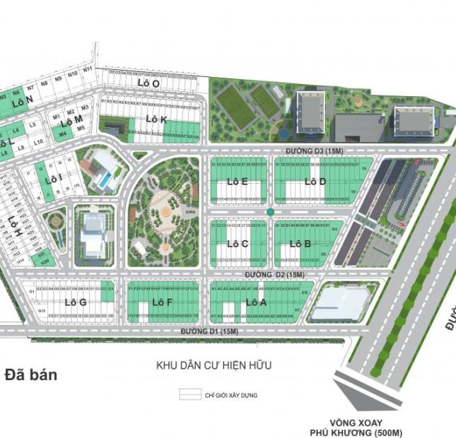 5 triệu/m2 sở hữu đất nền tại khu đô thị cao cấp Hưng Phú Bến Tre