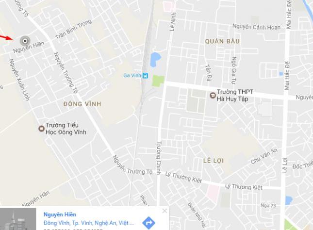 Bán đất phường Đông Vĩnh- Vinh- Nghệ An- Giá: 5.5 triệu/m2- Diện tích: 111,5 m2- ĐT: 0912.112.560