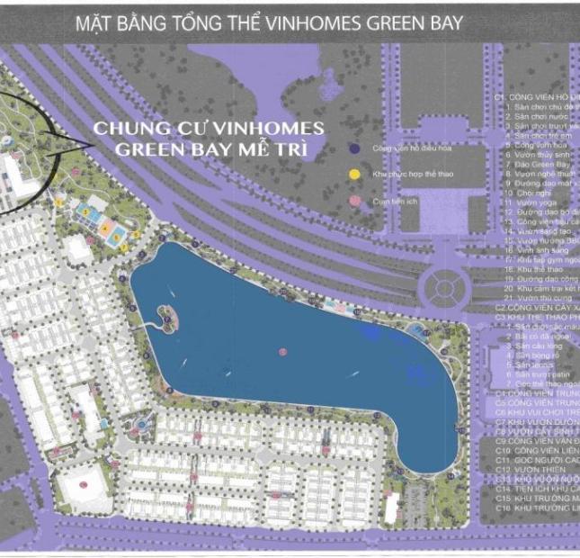 Bán chung cư Vinhomes Green Bay Mễ Trì, tọa độ vàng, sống sang, giá rẻ