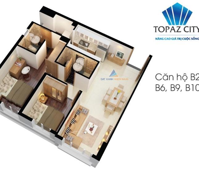 Bán căn hộ Topaz City B2 suất ngoại giao, căn góc ở liền, 70m2, 1,450tỷ, bao giấy tờ. Lh 0908725072