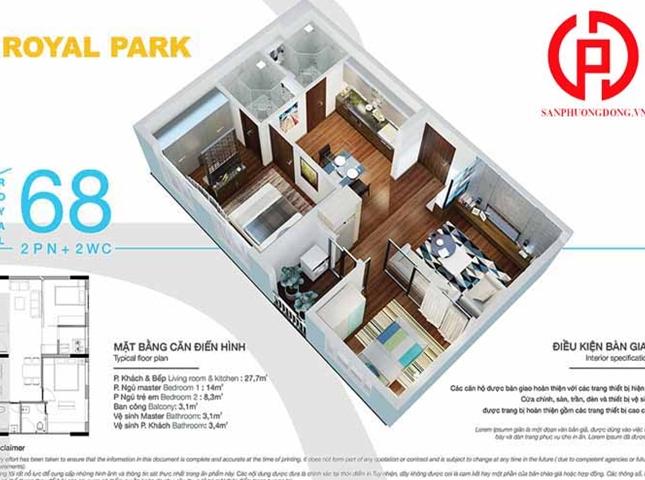Bán một số căn hộ Ruby chung cư cao cấp Royal Park Bắc Ninh, giá theo chủ đầu tư