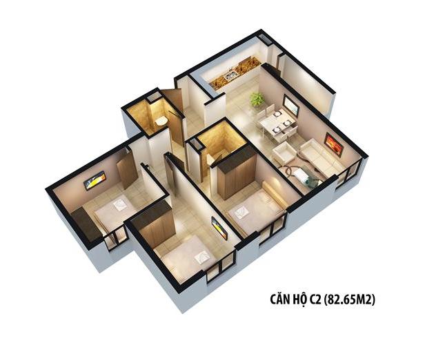 Cho thuê căn hộ 3 phòng ngủ tại Gamuda City, 6tr/ tháng, tầng 8, hướng mát. LH 0977.699.855