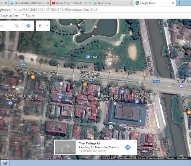 Bán nhà đất tại đường Trịnh Thị Ngọc Lữ, P. Lam Sơn, trung tâm TP Thanh Hóa