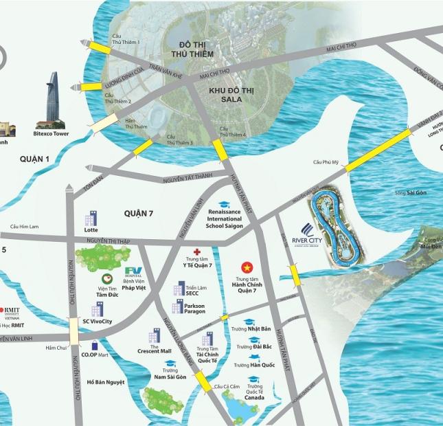 The Marina- Tháp đẹp nhất dự án River City, 450tr sở hữu căn 2PN, với đầy đủ tiện nghi