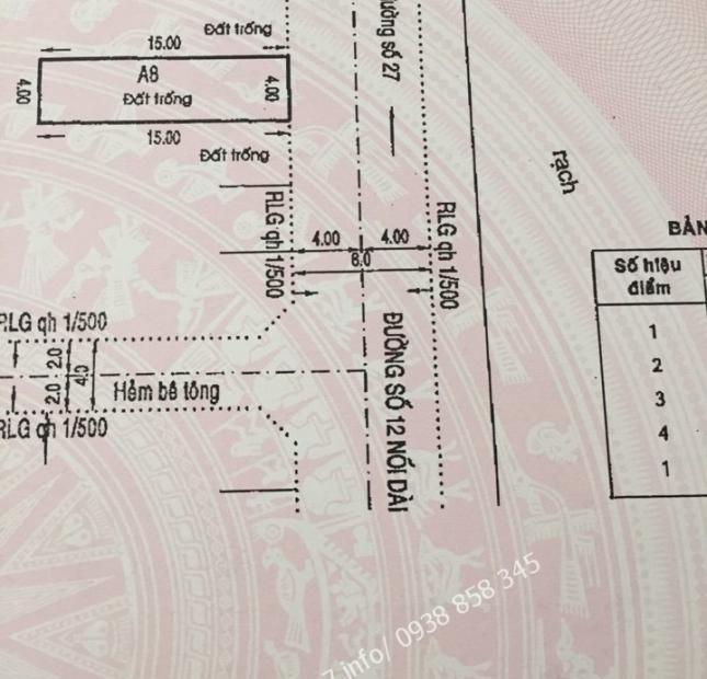 Bán nhà đất đường 12 nối dài, P. Tân Quy Q7, vị trí cực đẹp, dt 4m*15m xây dựng hết đất (60m2)