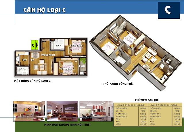 Bán căn hộ tại dự án KĐT mới Xa La, Hà Đông, Hà Nội, diện tích 75m2, giá 15.5 triệu/m²