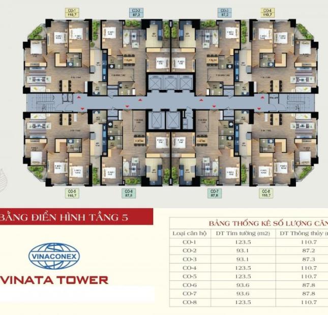 Mở bán chính thức căn hộ cao cấp Vinata Tower, giá chỉ 28tr -31,5tr, full nội thất cao cấp