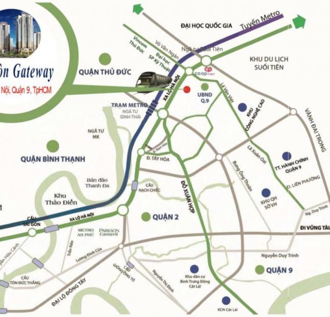 Sài Gòn Gateway mặt tiền Xa Lộ HN, giá chỉ từ 1.15 tỷ/2pn, NH hỗ trợ vay 70%