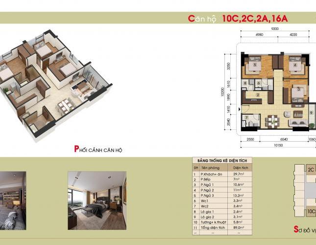 CC bán căn hộ khu vực Hà Đông, DT 71m2, hướng ban công ĐN, 2 PN, 2WC, giá 1,1 tỷ, LH: 0975196034