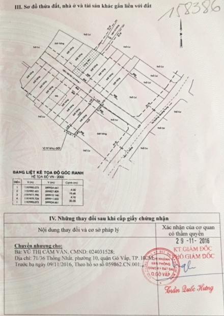 Bán đất hẻm xe hơi Quang Trung, phường 10, Gò Vấp, sổ hồng, 82m2, giá 3,45 tỷ