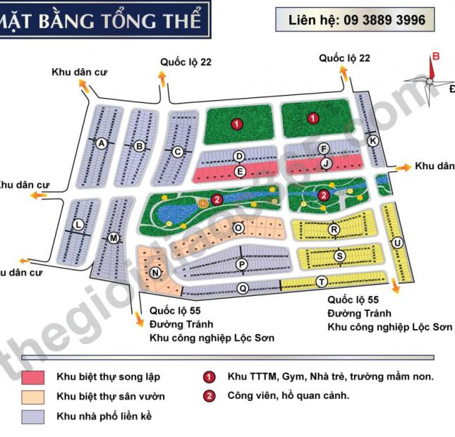 Ưu đãi lớn nhất tại Khu đô thị mới Bảo Lộc Capital, đất nền giá chỉ từ 4,5tr/m2, LH: 0938893996