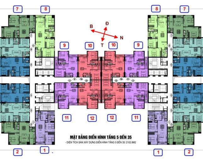 CC bán CH chung cư 75 Tam Trinh, tầng 15 07, DT: 79m2, 2PN, giá 20tr/m2. LH: 0963922012