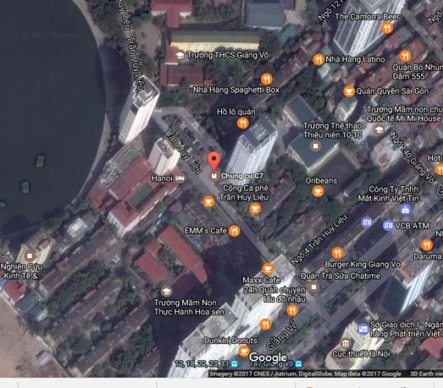 Bán nhà chung cư 3 PN, C7 Giảng Võ, Ba Đình, DT 78,2m2, căn góc 3 mặt thoáng, giá 3,7 tỷ
