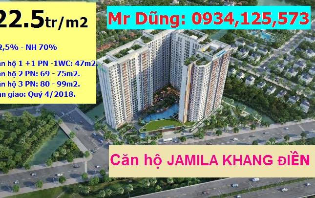 Mở bán đợt 1, căn hộ cao cấp Jamila Khang Điền, view sông, 22,5tr/m2, mặt tiền đường Song Hành