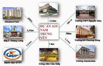 Bán suất ngoại giao chung cư A10 Nam Trung Yên, Cầu Giấy, Hà Nội diện tích 102m2 giá 31 tr/m2