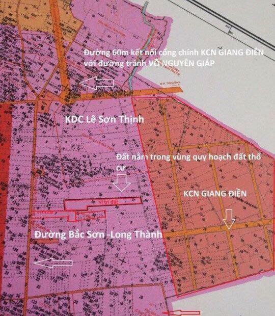 Đất nền giá rẻ từ 3,1tr/m2 liền kề KCN Giang Điền, sân bay Long Thành, đã có sổ đỏ phân từng lô