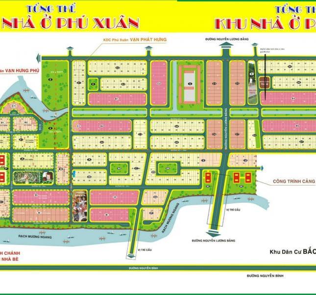 Bán nhiều lô đất nền dự án KDC Phú Xuân Nhà Bè giá tốt hấp dẫn đầu tư. LH: 0909477288