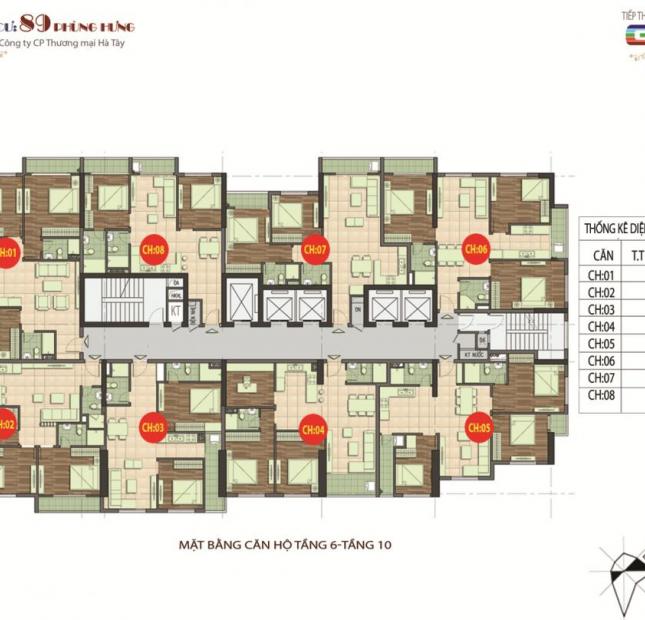 Chính chủ bán căn hộ CC 89 Phùng Hưng, căn 05 tầng 10 DT: 80,26m2 giá 17 tr/m2. LH: 0963922012