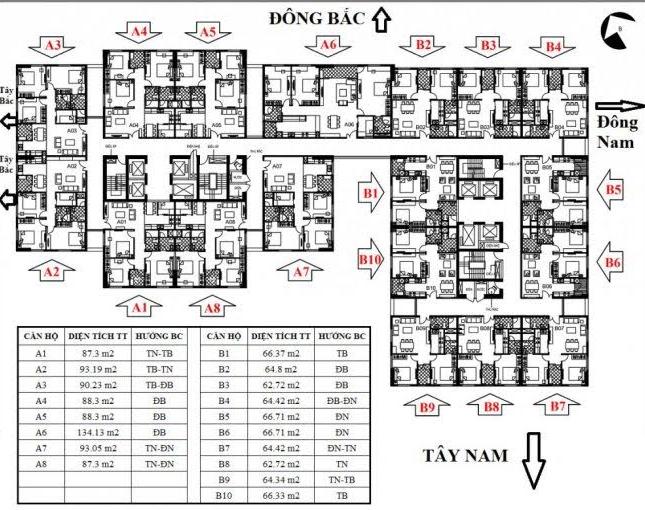 Bán gấp căn hộ 2 phòng ngủ, diện tích 64.42m2 tòa chung cư 122 Vĩnh Tuy - Udic Riverside
