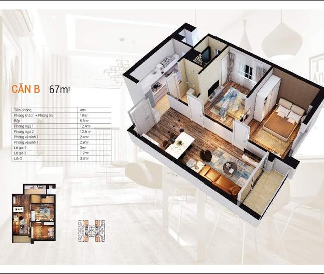 Bán căn hộ chung cư Mon city, căn 2PN, 67m2 tòa B, giá: 30 tr/m2, liên hệ: 0978967149