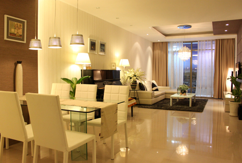 Cho thuê căn hộ Hưng Vượng 1, nhà đẹp, DT 80m2, nội thất đầy đủ, 2PN, 1WC, giá 8 triệu/th